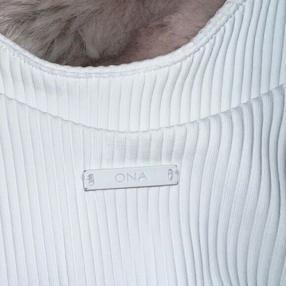 ONA by Yoon Chung the Back Rib Tank in White - Picture 8 of 13